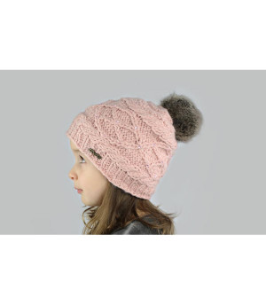 Pink girl pom beanie Claire beanie girls skin